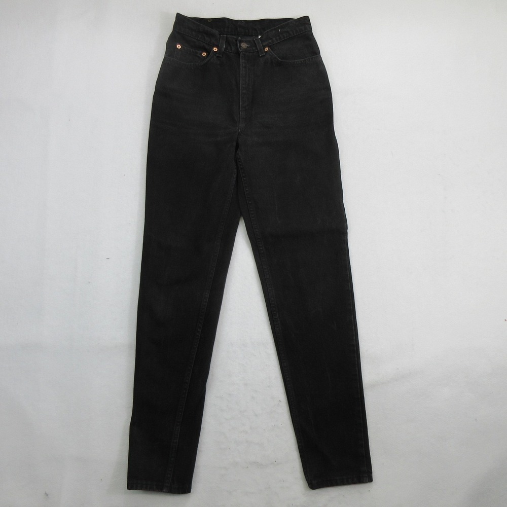Levi's Women's Jeans 9 Long 512 Slim Fit Tapered High Rise Black Vintage USA